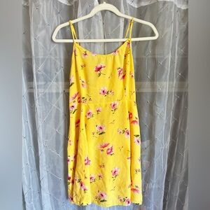 Yellow floral dress